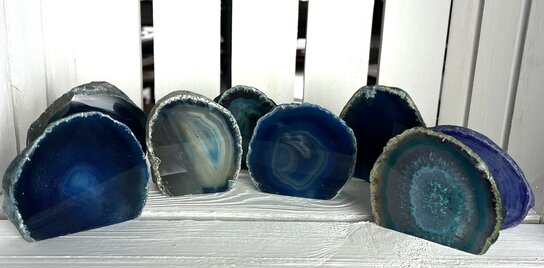 Agaat Geode assorti Blue 7/8 cm - per stuk Agaat Geode assorti Blue 7/8 cm - per stuk