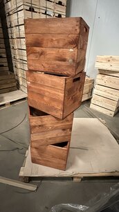 Meubelkist - Vintage brown / iets beschadigd passend Kallax ) Meubelkist - Vintage brown / iets beschadigd passend Kallax )