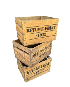 Fruitkist Betuwe Fruit 1972 - 50x40x30 Fruitkist Betuwe Fruit 1972 - 50x40x30
