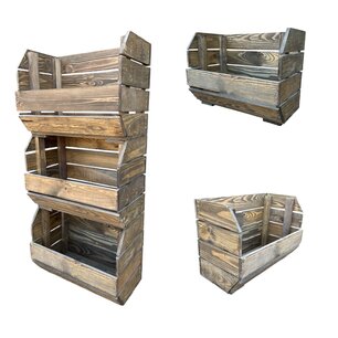 Stapelbaar Houten Kistje – 40x22x30 cm Old Brown Stapelbaar Houten Kistje – 40x22x30 cm Old Brown