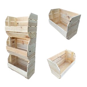Stapelbaar Houten Kistje – 40x22x30 cm Naturel Stapelbaar Houten Kistje – 40x22x30 cm Naturel