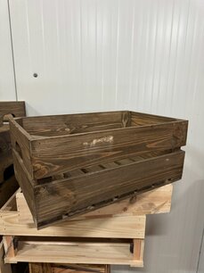 Licht beschadigd - (4x) Kist nieuw Old Brown 55.5cm (Geschikt voor waterbak en binnenbak chafing dish  )