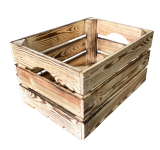 Stevig kistje nieuw handgreep  L40cm xB30cm xH23cm  Gebrand