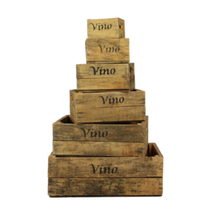 Zes delig kistenset "Vino"Natural Zes delig kistenset "Vino"Natural